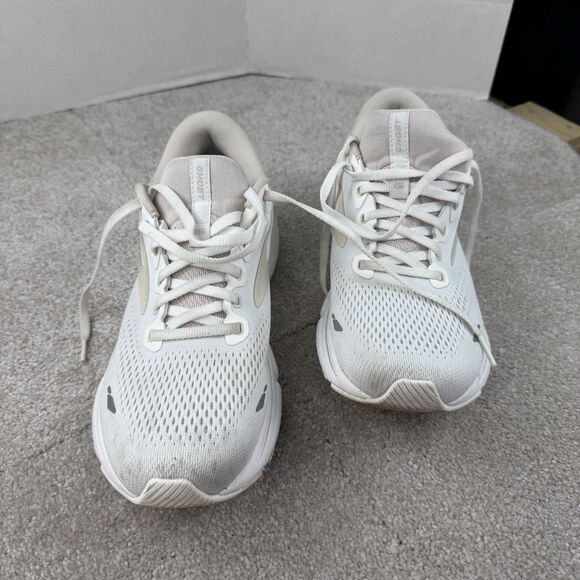 Brooks Womens Ghost 15 1203801B189 White Running Shoes Sneakers Size 11 B - Picture 2 of 8